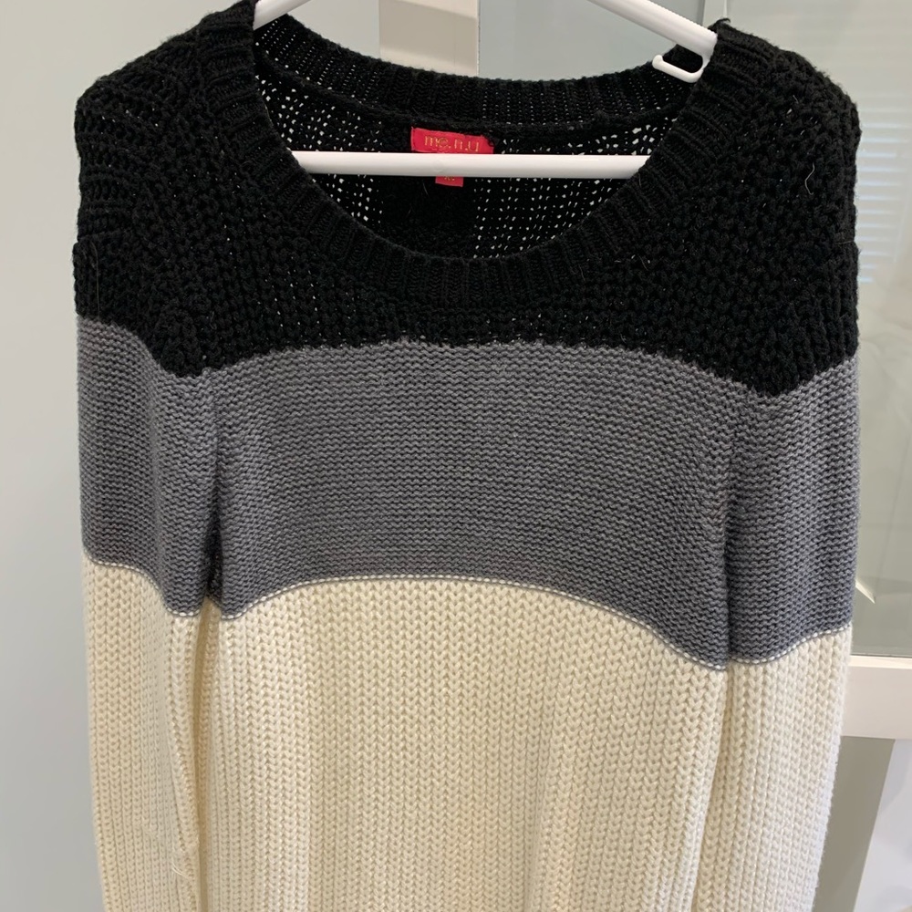 Black, White, and Gray Sweater